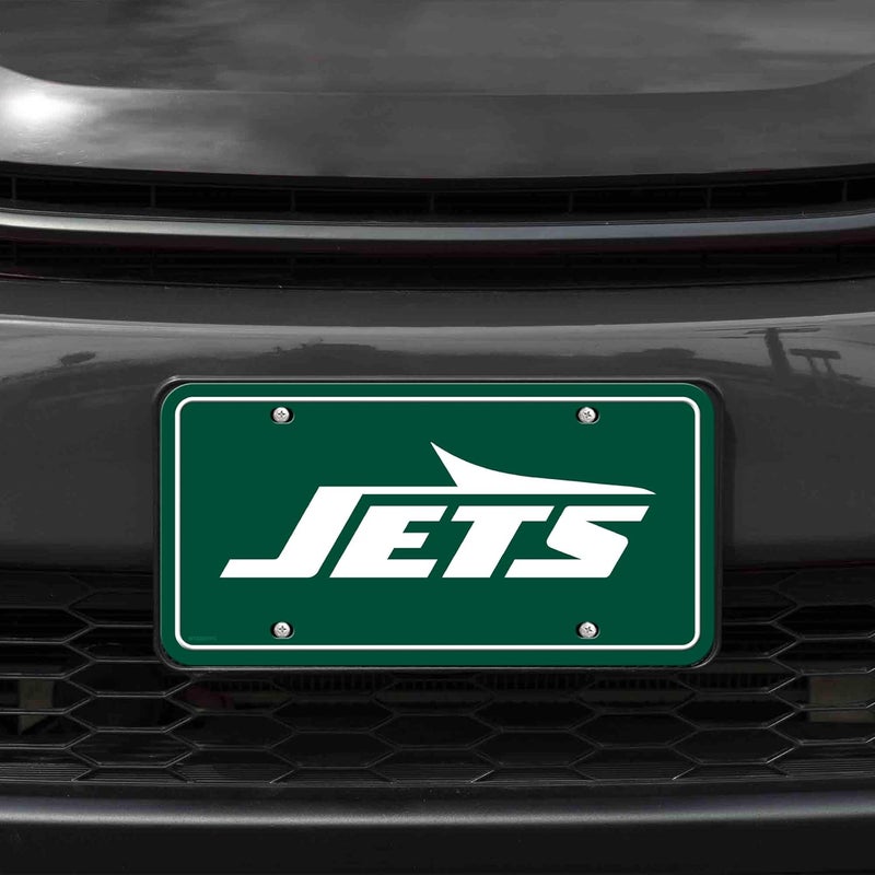 UNIQUELY ORIGINAL STORE NFL Football New York Jets Team Logo Metal Auto Tag 6" x 12" - Great for Truck/Car/SUV - Image 2